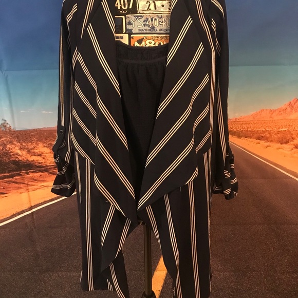 Navy striped jacket - Picture 15 of 16